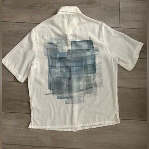 Zara Men's White Casual Button Down Shirt